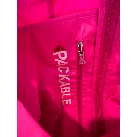 Pajar Essen Longline Packable Raincoat Removable Hood Pink Glo M - Picture 13 of 15